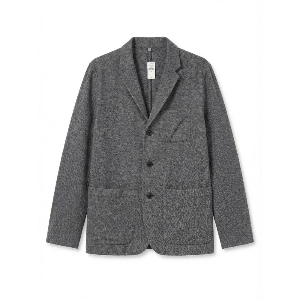 Gap Mens Wool Blend Blazer M Preppy Sweater Dressy Gray New